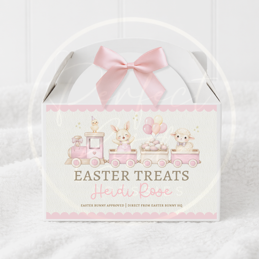 Easter - Pink Bunny Train Treat Box