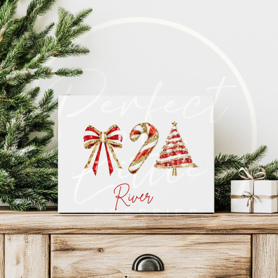 Christmas Box - Red Glitter Trio