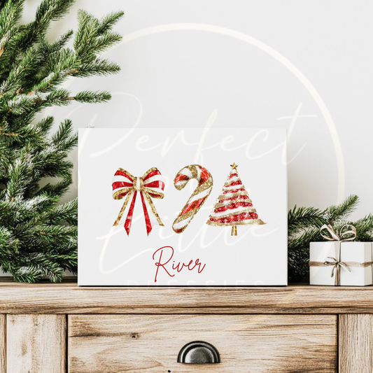 Christmas Box - Red Glitter Trio