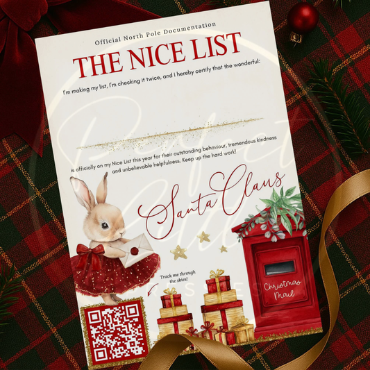 Christmas Letter - Bunny Post Nice List
