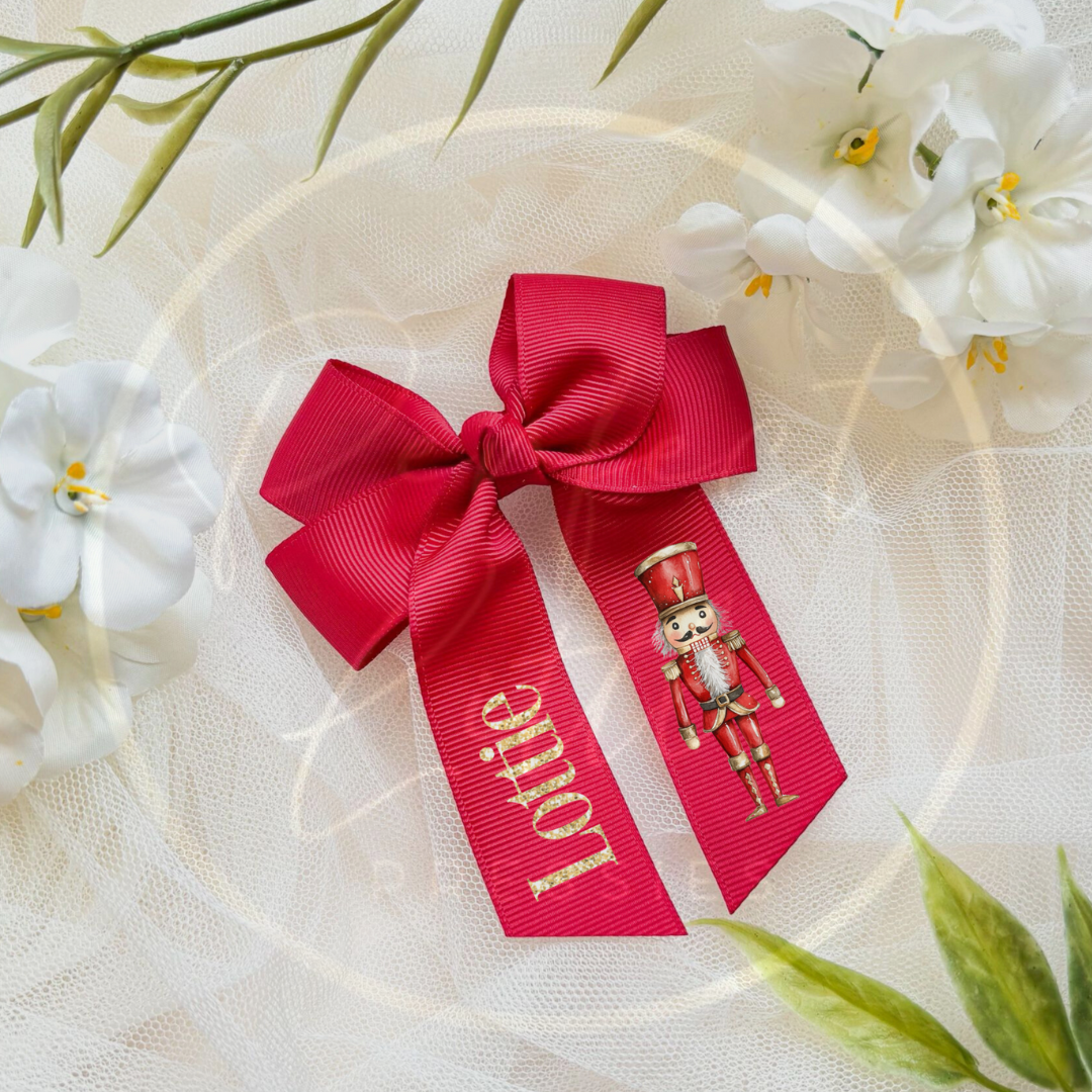Christmas Bow - Red Nutcracker
