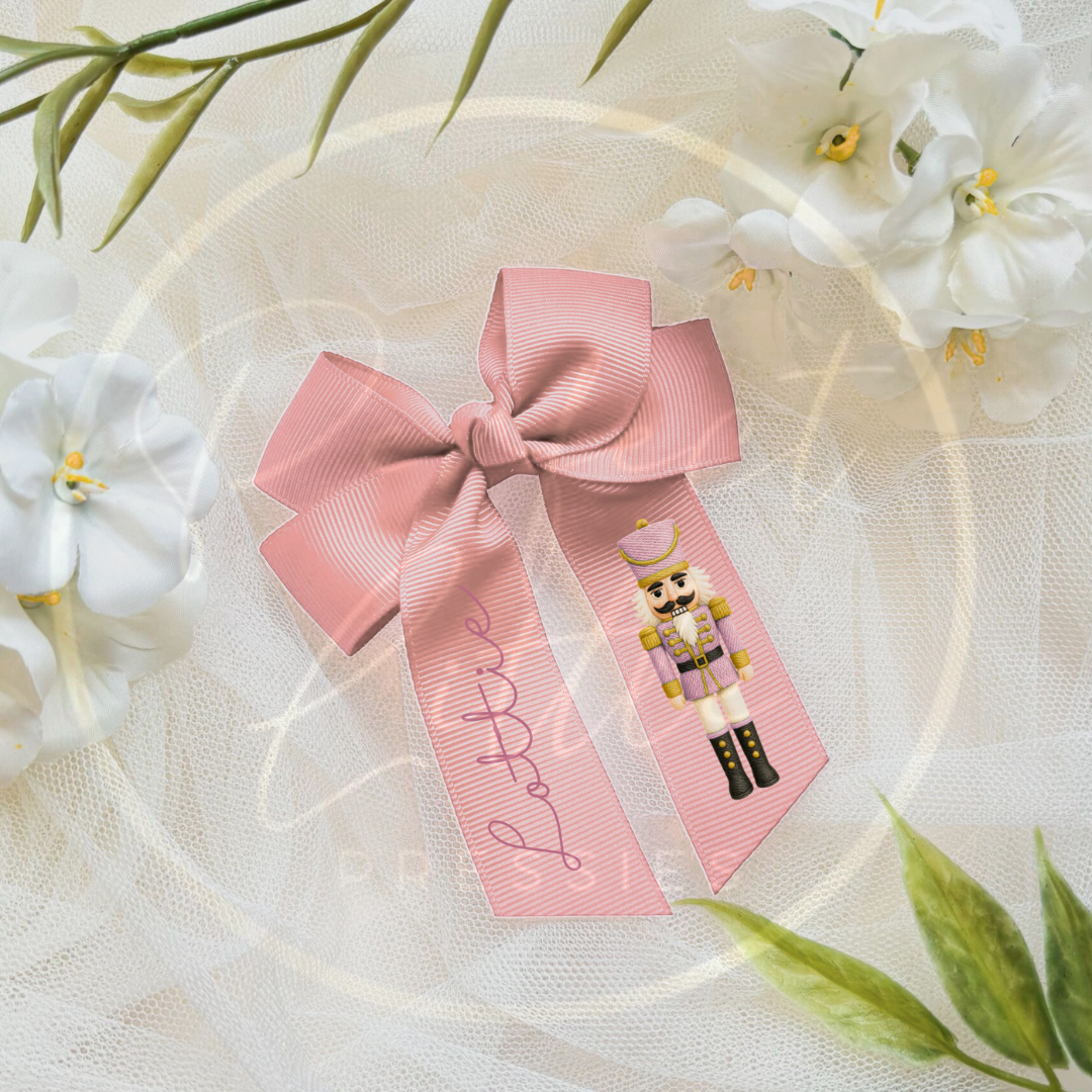 Christmas Bow - Pink Nutcracker