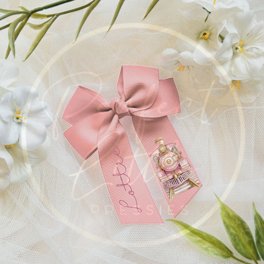 Christmas Bow - Pink Express Train