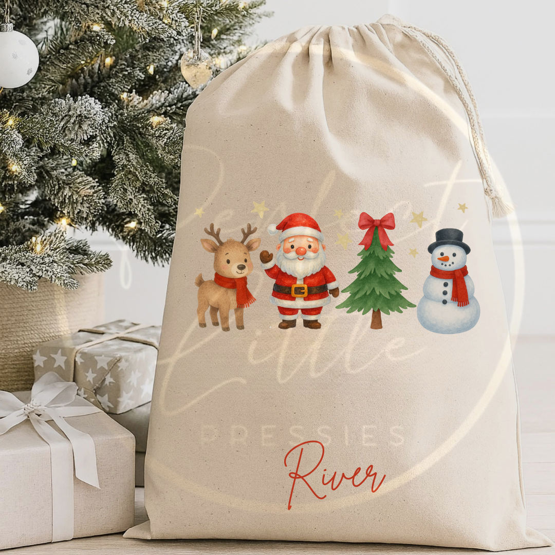 Christmas Sack - Christmas Friends Red