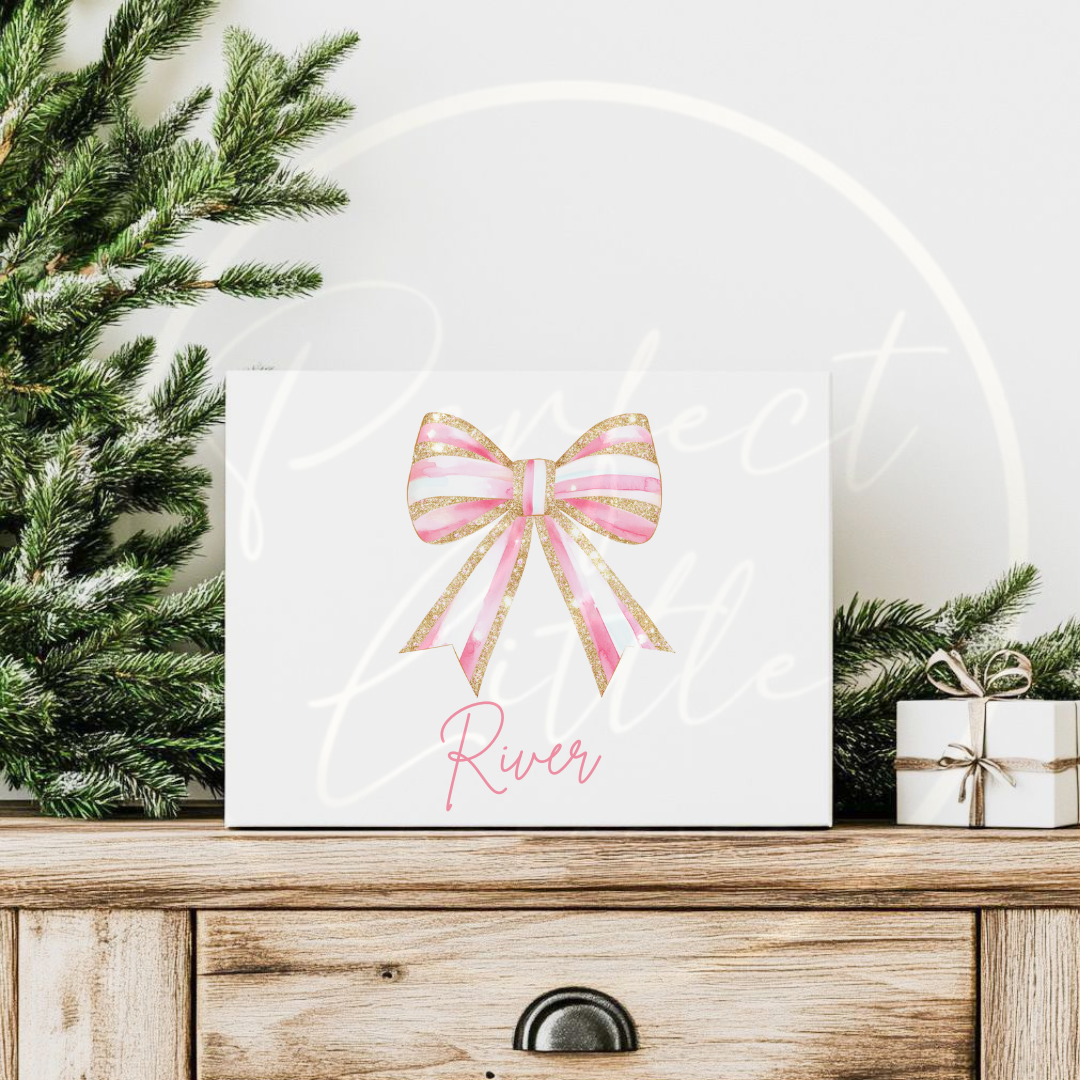 Christmas Box - Pink Glitter Bow