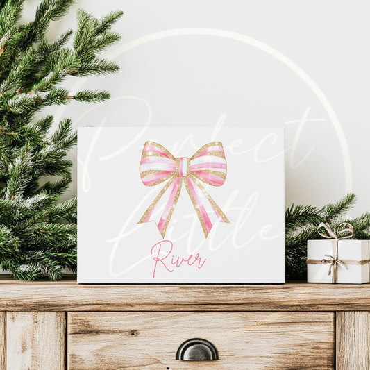 Christmas Box - Pink Glitter Bow