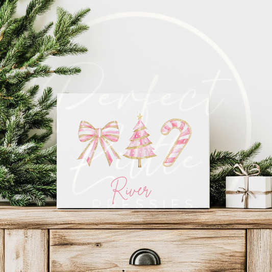Christmas Box - Pink Glitter Trio