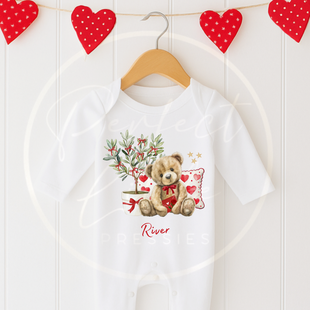 Valentines - Bear Tree Sleepsuit