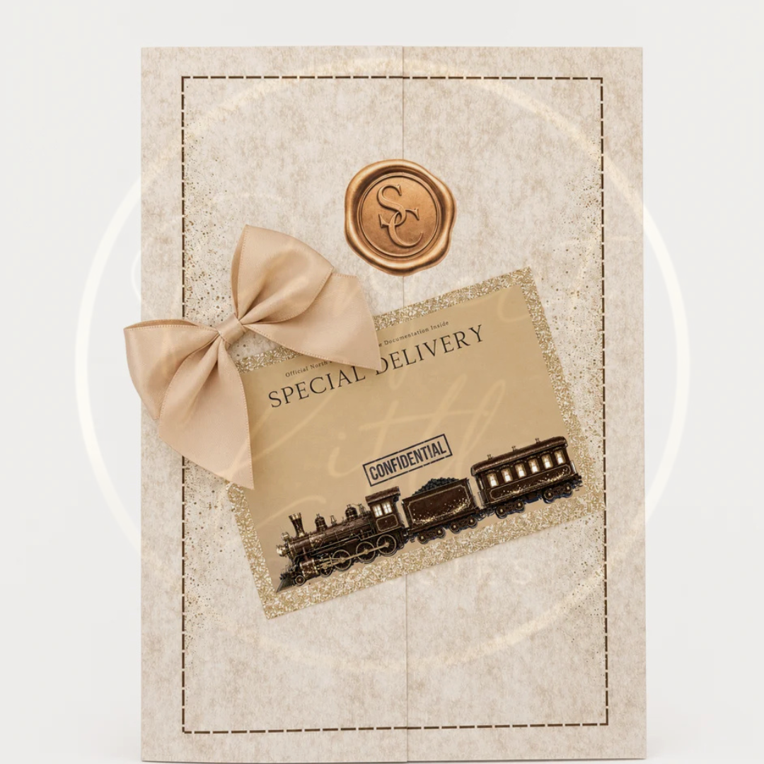 Christmas - Beige Express Train Special Delivery Document Folder