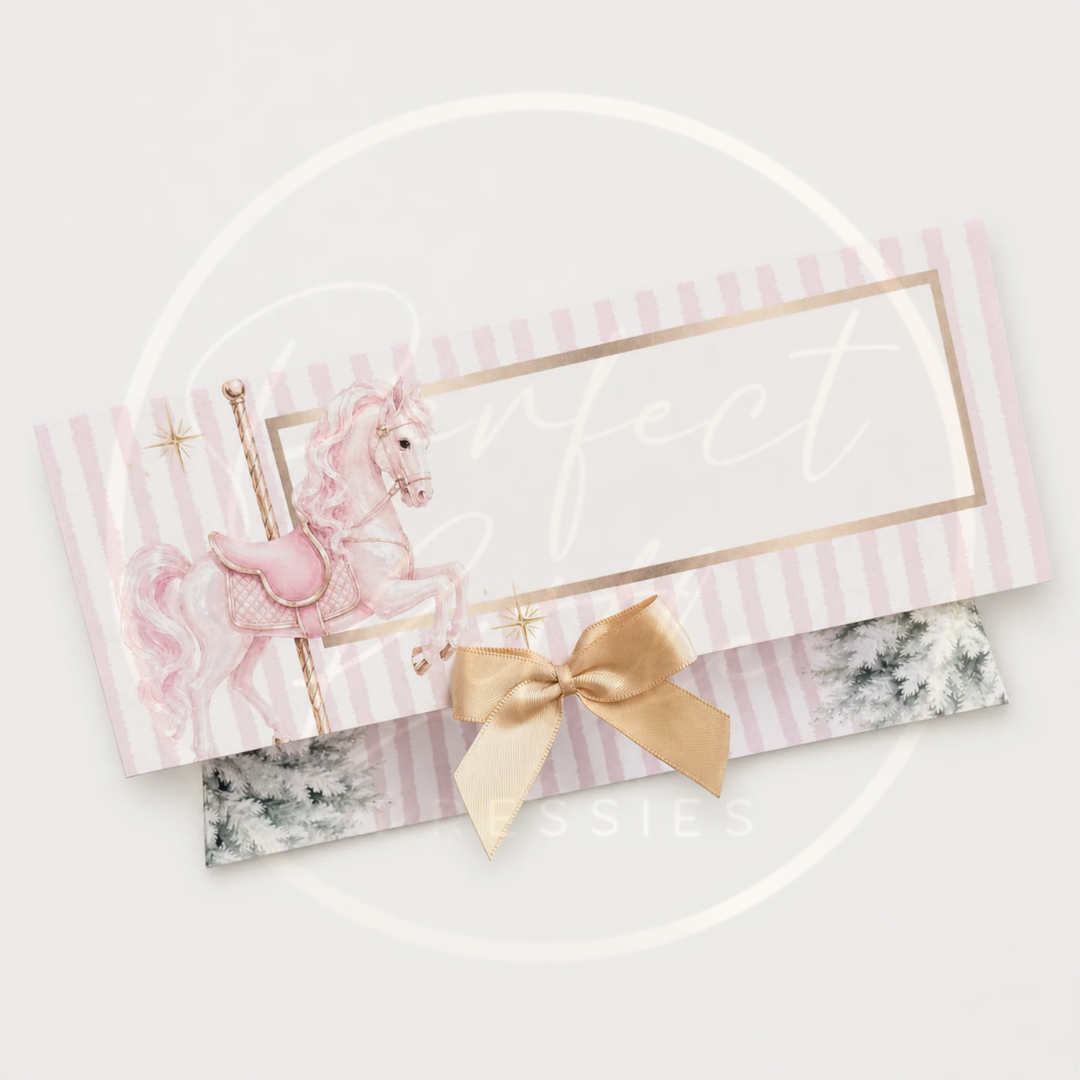 Christmas - Pink Carousel Money Wallet