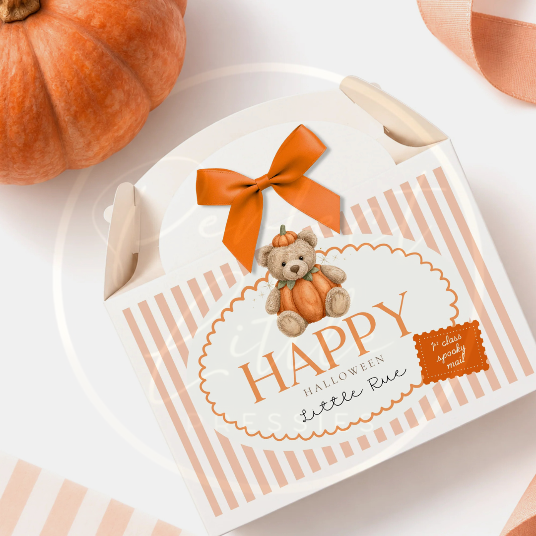 Halloween - Orange Pumpkin Treat Box