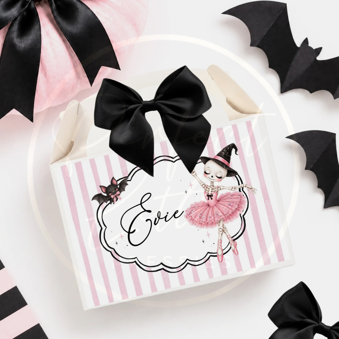 Halloween - Pink Skeleton Treat Box