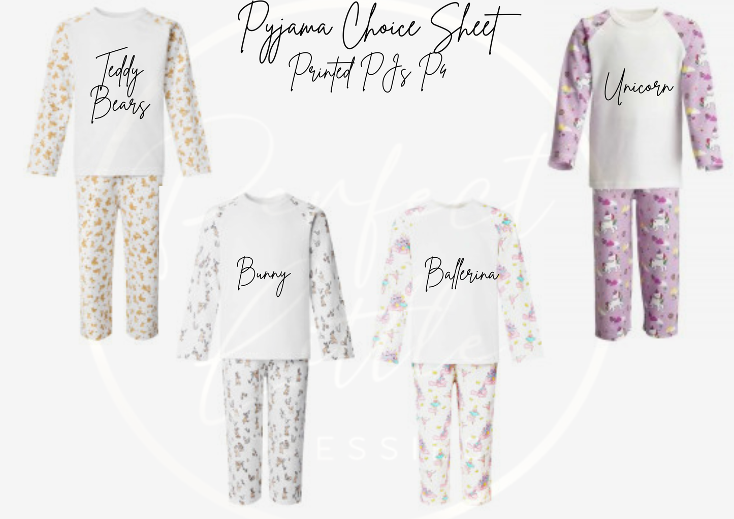 Kids Lilac Bow Pencil Starting School/Nursery Pyjamas