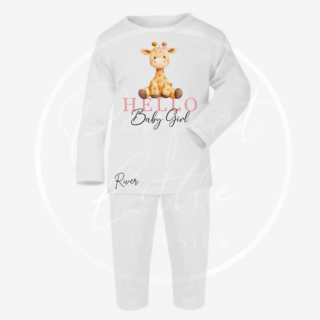 Baby Pyjamas - Hello Baby Girl Designs