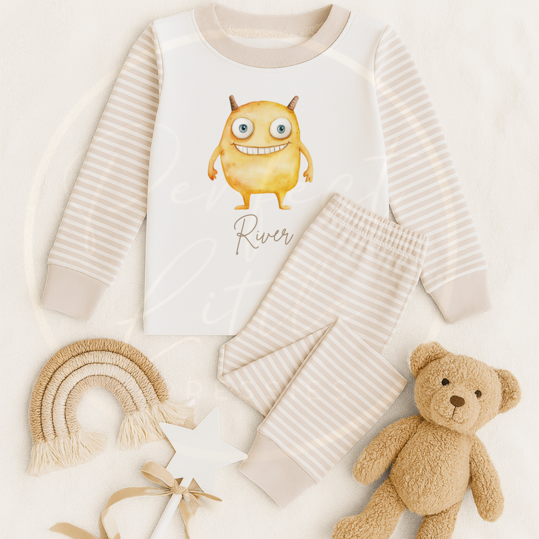 Kids Pyjamas - Yellow Worry Monster