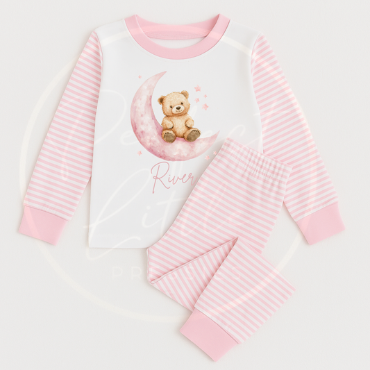 Kids Pyjamas - Pink Moon Bear