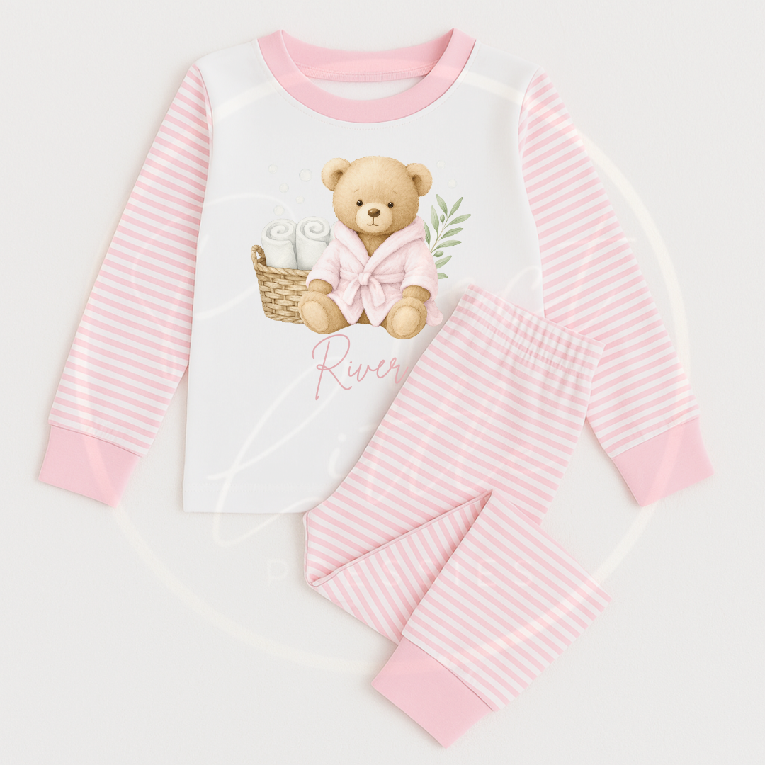 Kids Pyjamas - Pink Bedtime Bear