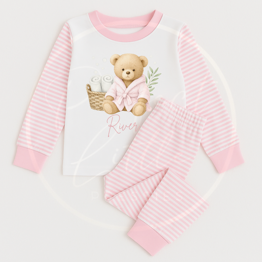 Kids Pyjamas - Pink Bedtime Bear