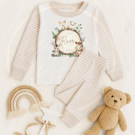 Kids Pyjamas - Oak Slice Design 1