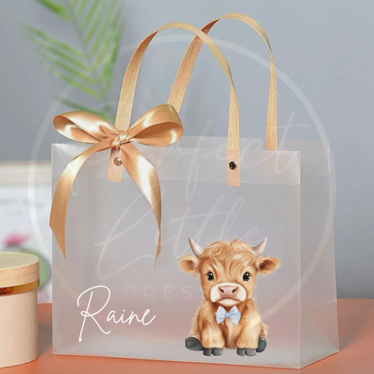 Frosted Gift Bag - Highland Cow Designs