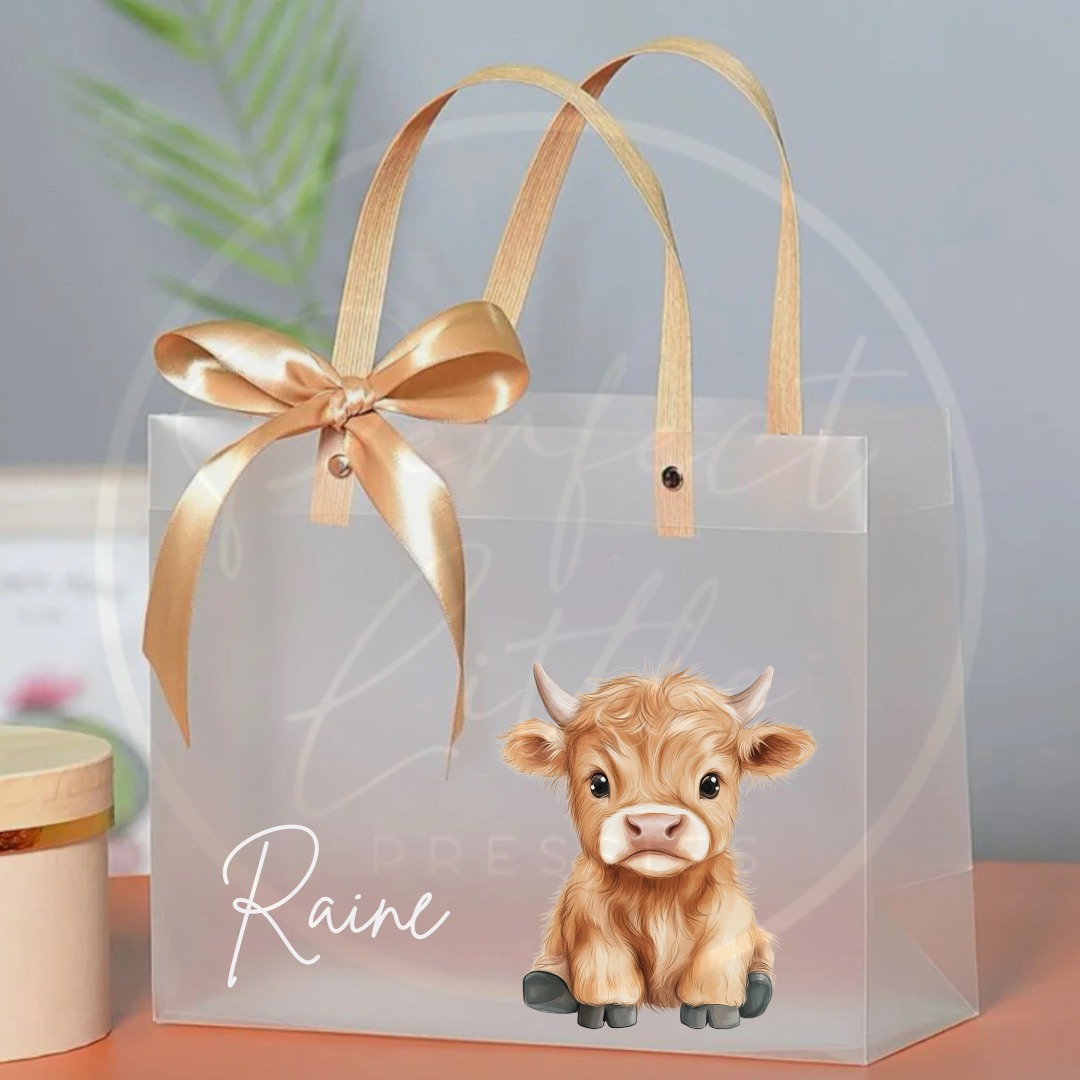 Frosted Gift Bag - Highland Cow Designs
