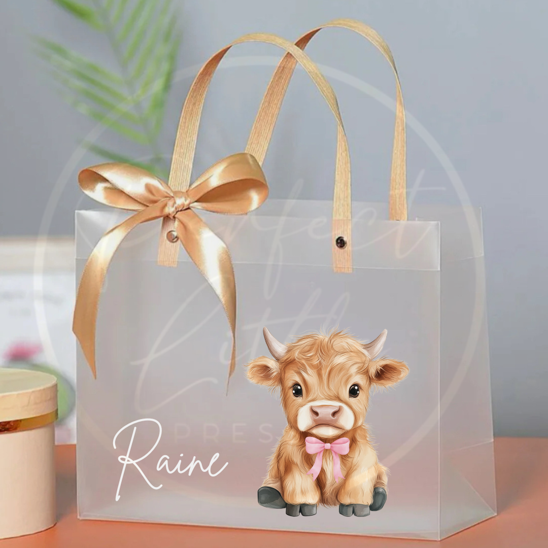 Frosted Gift Bag - Highland Cow Designs
