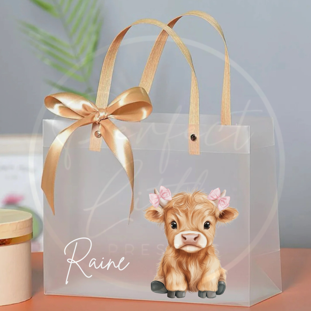 Frosted Gift Bag - Highland Cow Designs