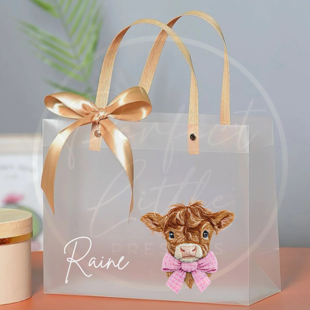 Frosted Gift Bag - Highland Cow Designs