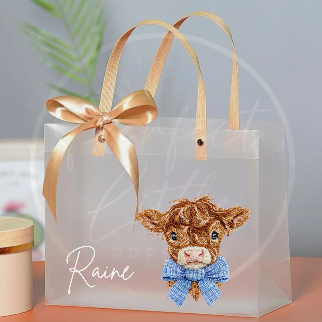 Frosted Gift Bag - Highland Cow Designs