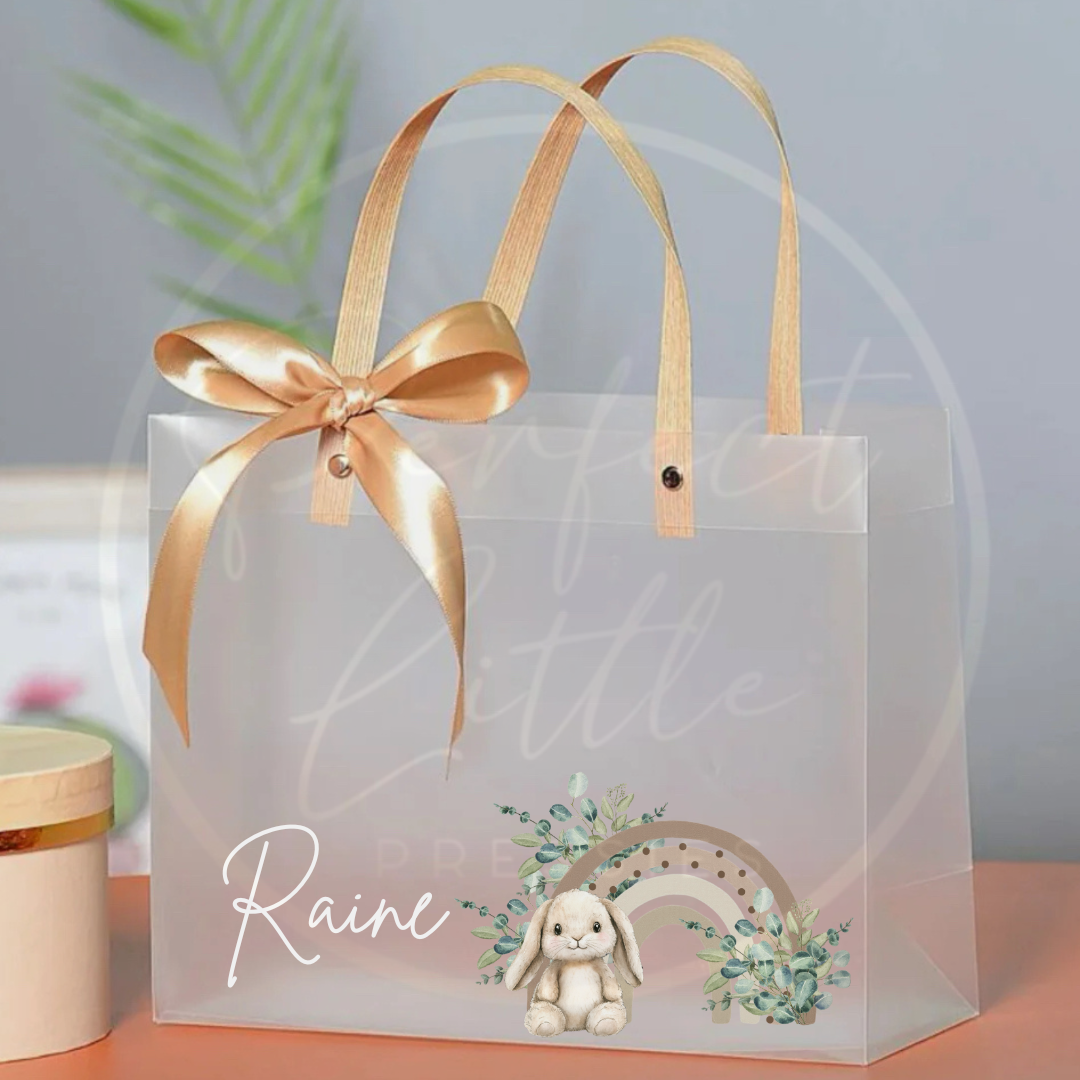 Frosted Gift Bag - Bunny Rainbow