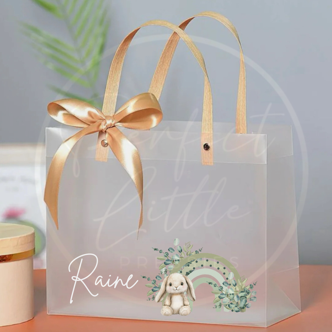 Frosted Gift Bag - Bunny Rainbow