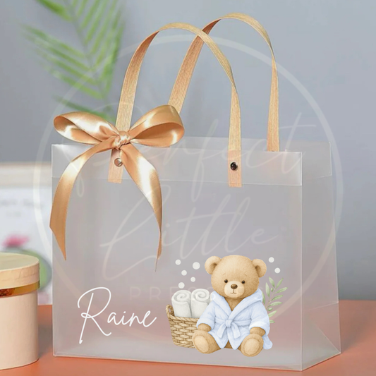 Frosted Gift Bag - Cosy Bath Bear