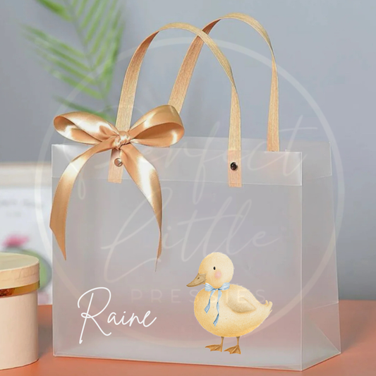 Frosted Gift Bag - Little Bow Duckling