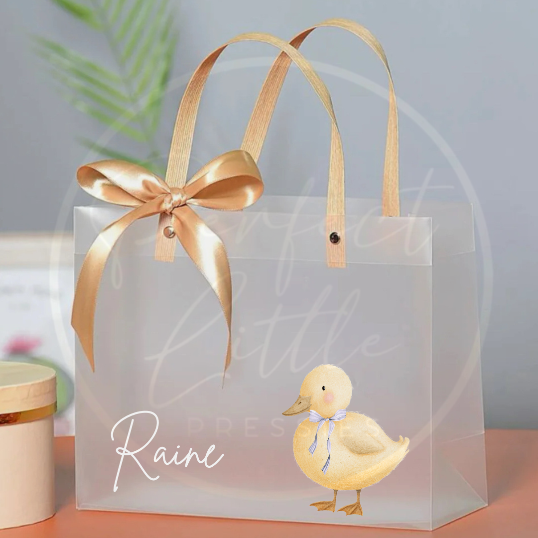 Frosted Gift Bag - Little Bow Duckling