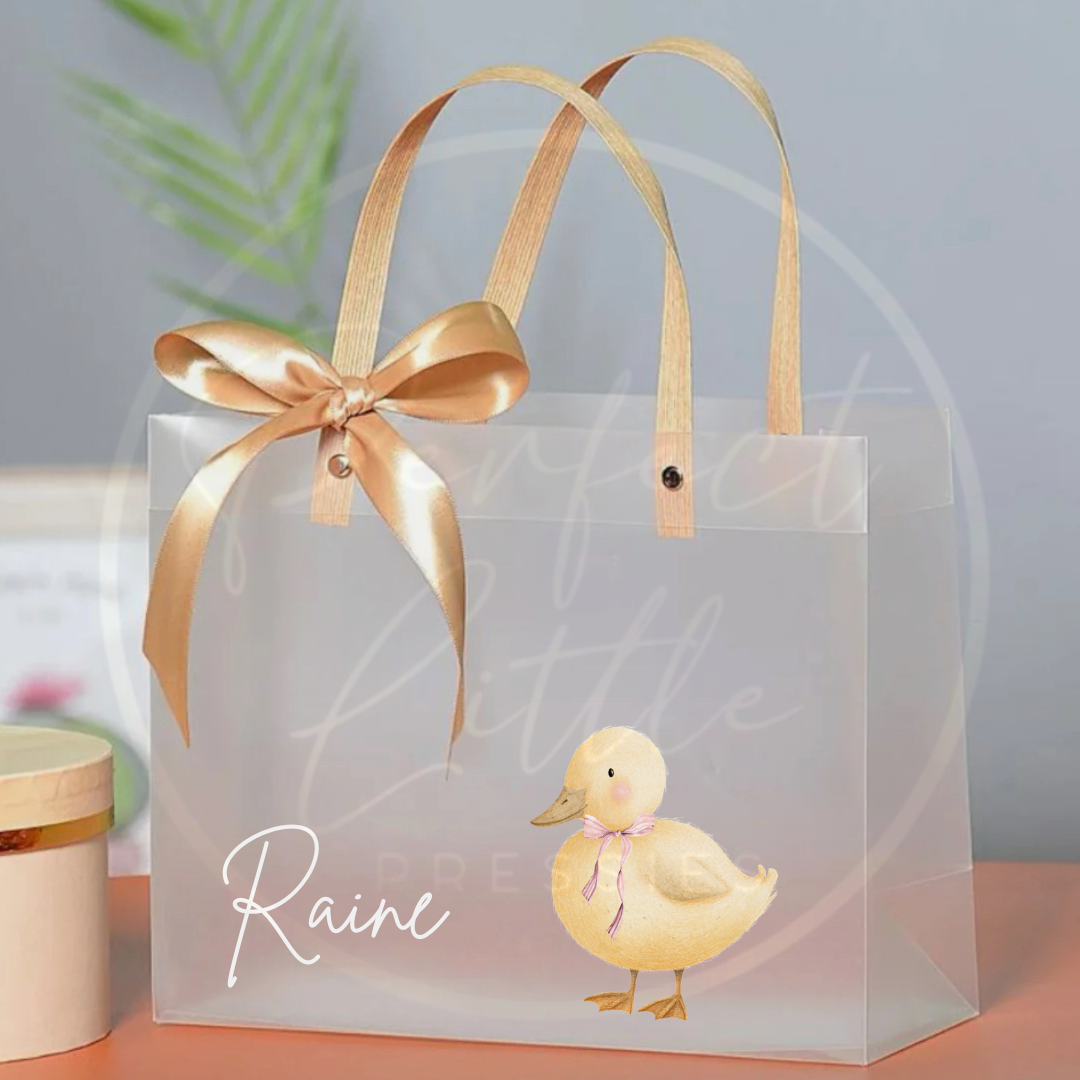 Frosted Gift Bag - Little Bow Duckling