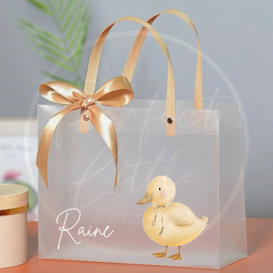 Frosted Gift Bag - Little Bow Duckling