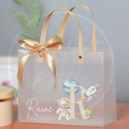 Frosted Gift Bag - Space Initial