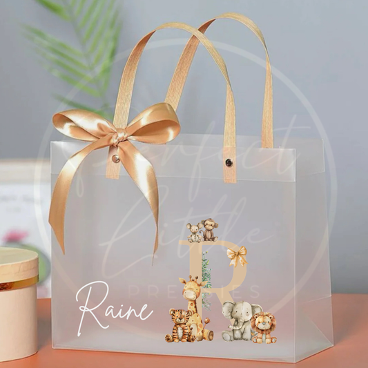 Frosted Gift Bag - Safari Initial