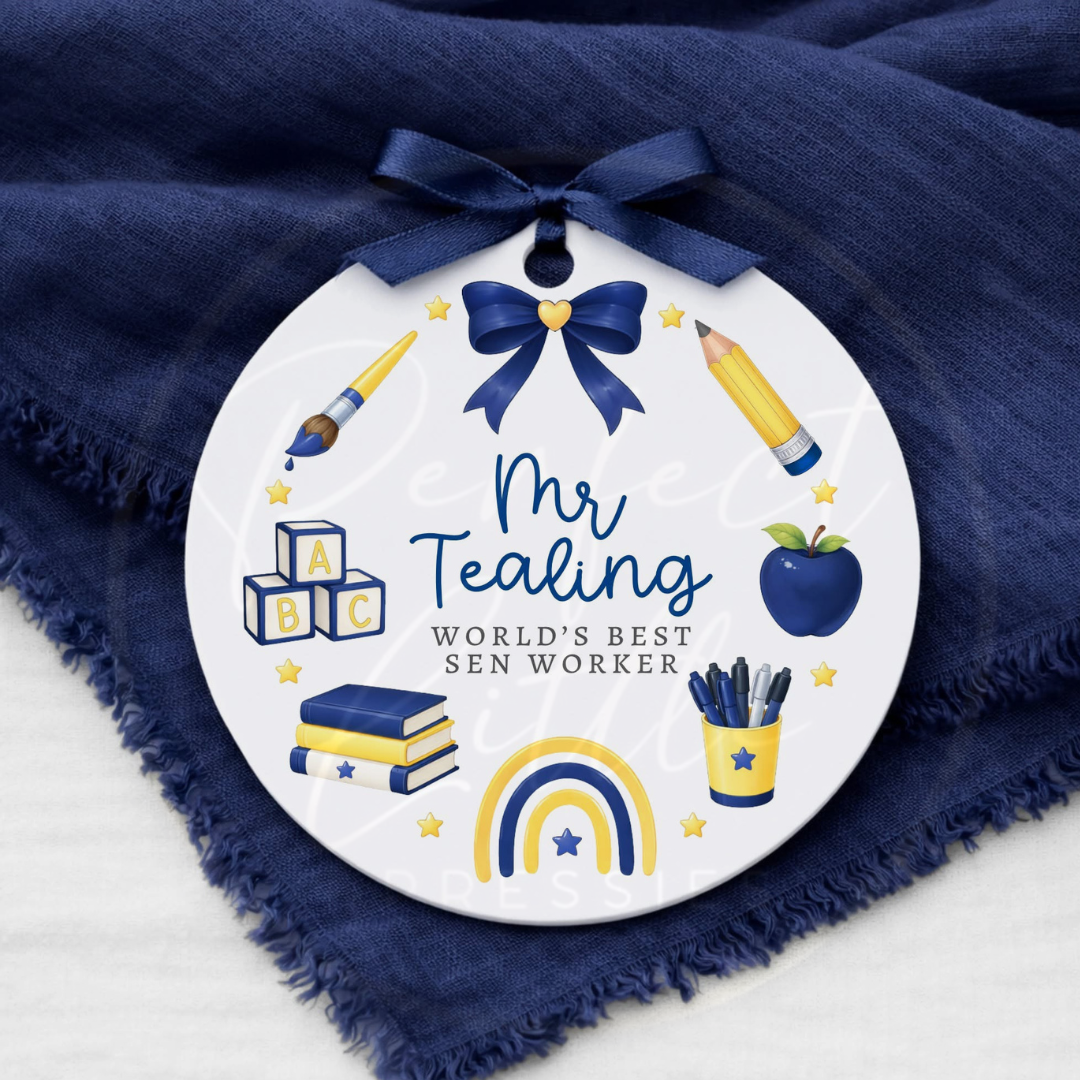 Teacher - Wreath Design Acrylic Disc