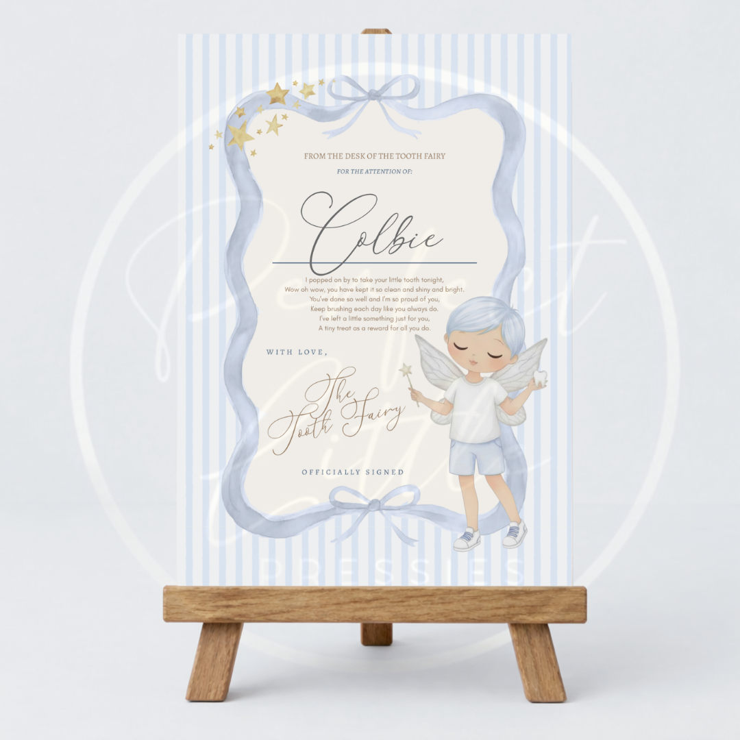 Tooth Fairy - Pinstripe Certificate