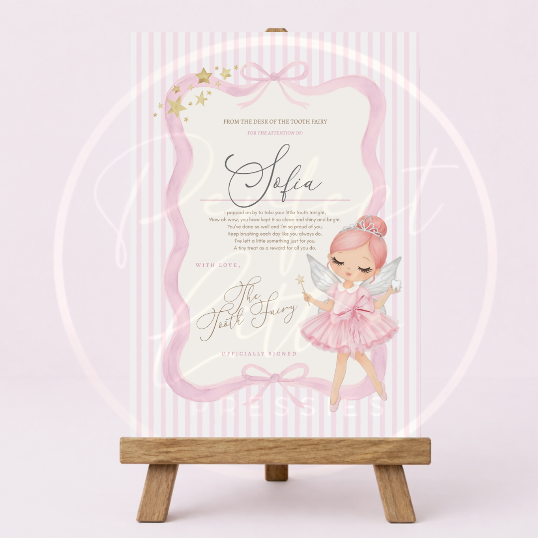 Tooth Fairy - Pinstripe Certificate