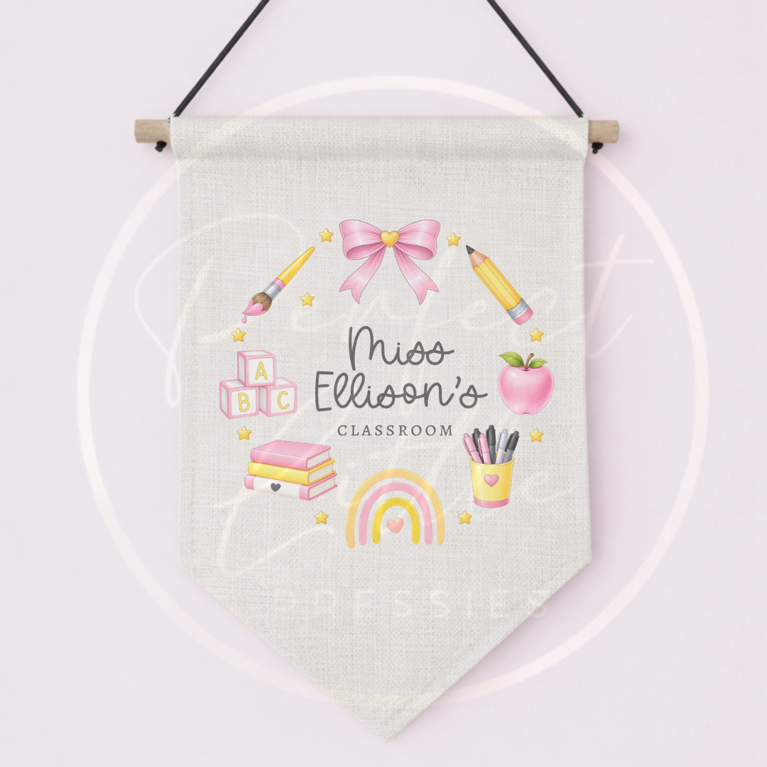 Teacher - Wreath Hanging Pendant Sign