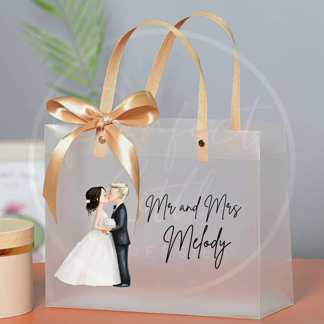 Frosted Gift Bag - Mr and Mrs Bag