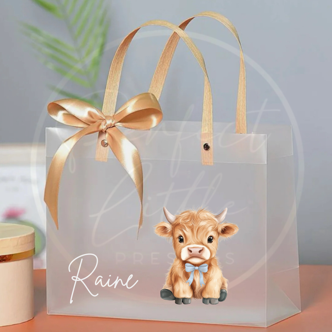 Frosted Gift Bag - Highland Cow Designs