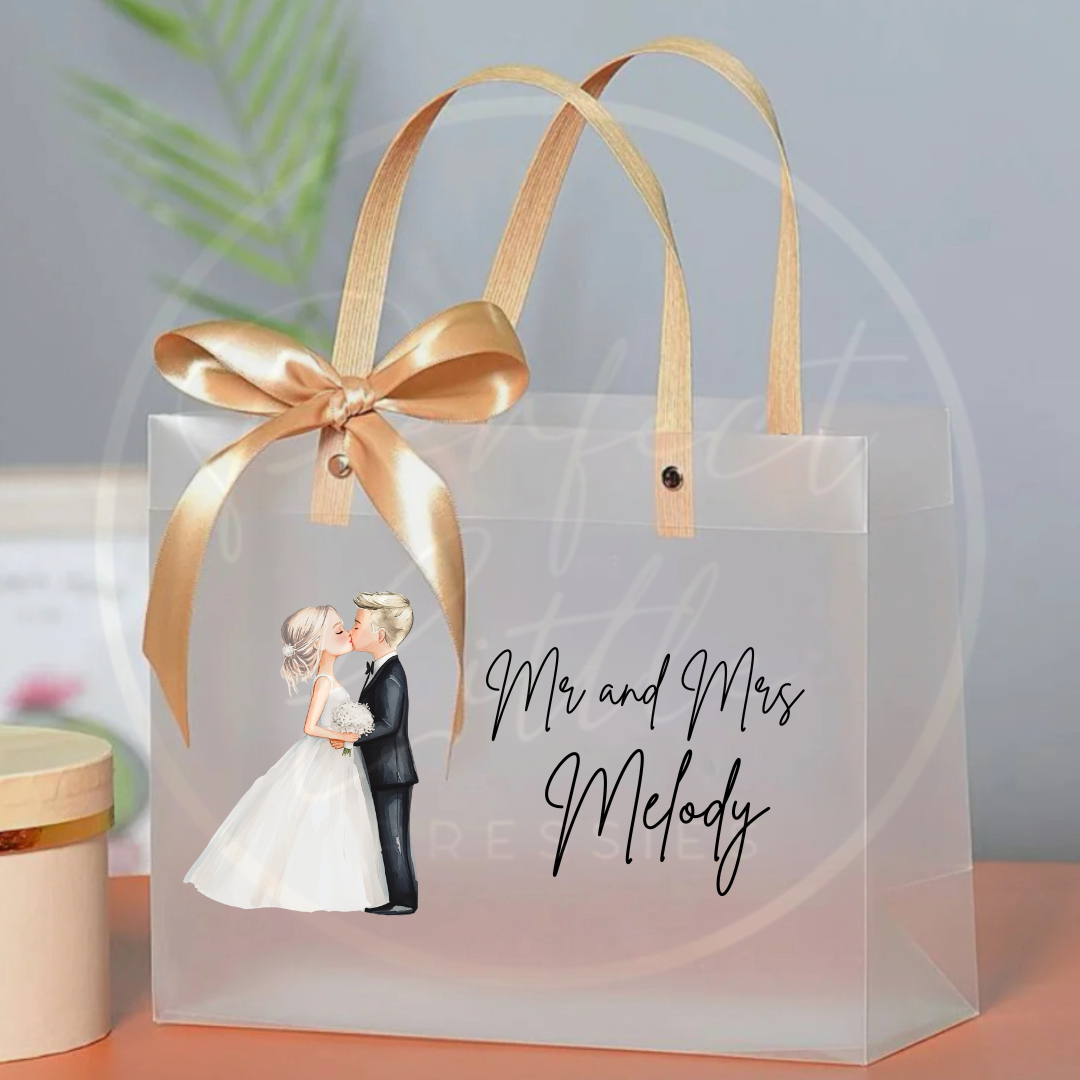 Frosted Gift Bag - Mr and Mrs Bag