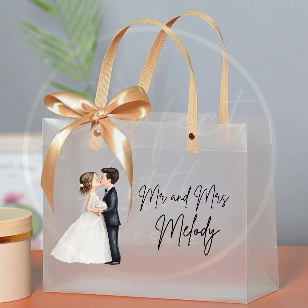 Frosted Gift Bag - Mr and Mrs Bag
