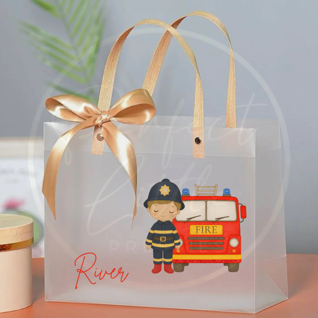 Frosted Gift Bag - Fireman
