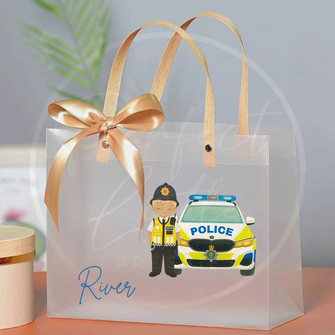 Frosted Gift Bag - Policeman