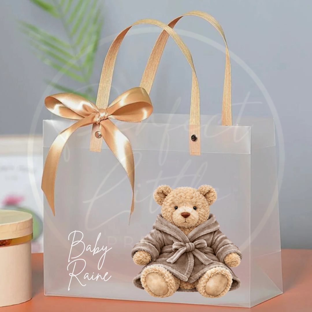 Frosted Gift Bag - Robe Bear