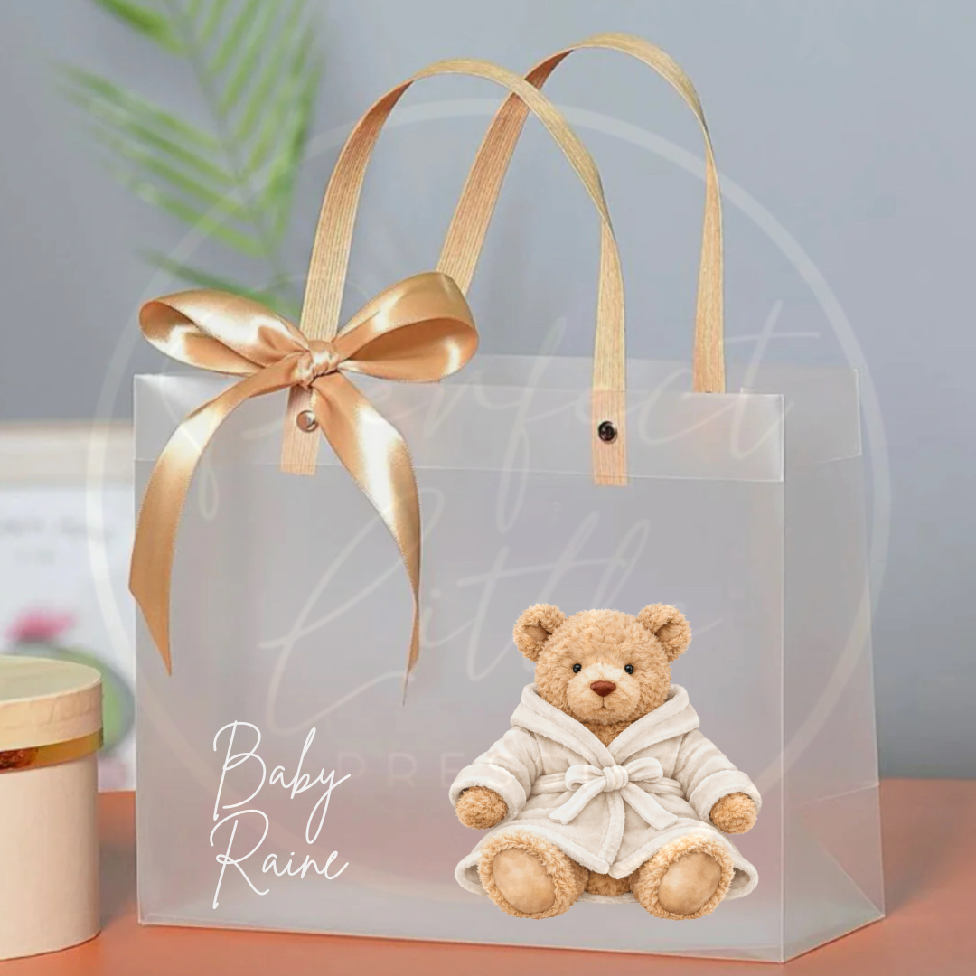 Frosted Gift Bag - Robe Bear